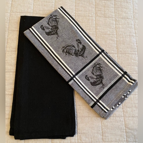 Brand New Black and White Kitchen Towel Set!! - Picture 1 of 4